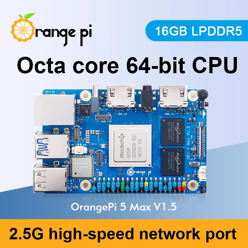 RoRuSOrange Pi 5 Max 16GB V1.5 - Orange Pi 5 Max Rk3588 review and price